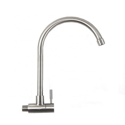 Faucet supplier Contemporary Water Saving Brushed Water stainless steel wall mount kitchen faucet